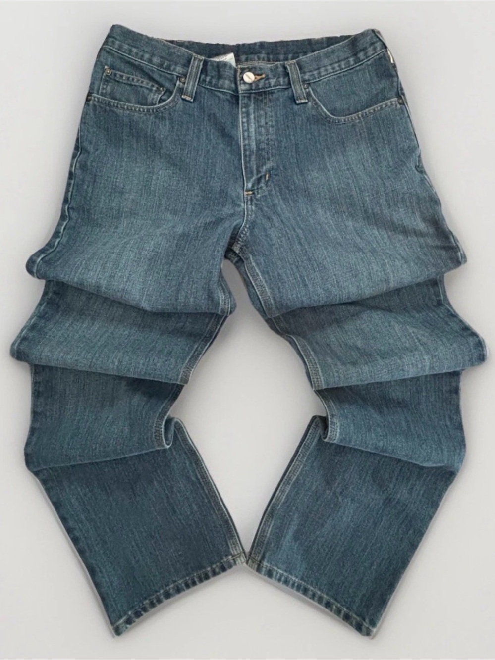 Carhartt Jeans Mens 34x32 Blue Wash Traditional Straight Workwear Denim